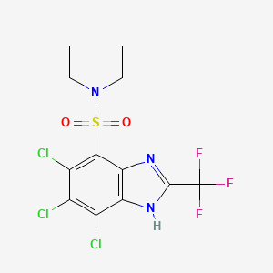 4-Benzimidazolesulfonamide, N,N-diethyl-5,6,7-trichloro-2-(trifluoromethyl)-