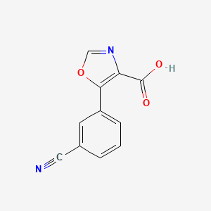 molecular formula C11H6N2O3 B8595547 5-(3-Cyano-phenyl)-oxazole-4-carboxylic acid 