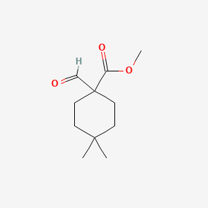 molecular formula C11H18O3 B8595577 Methyl 1-formyl-4,4-dimethylcyclohexane-1-carboxylate CAS No. 828271-19-8