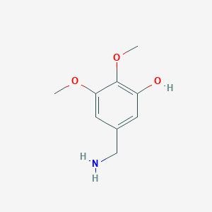 molecular formula C9H13NO3 B8595581 3-Hydroxy-4,5-dimethoxybenzylamine 