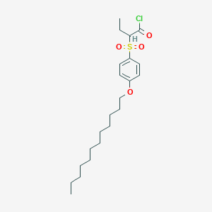 molecular formula C22H35ClO4S B8595589 2-[(4-Dodecyloxyphenyl)sulfonyl]butanoyl Chloride CAS No. 98121-18-7