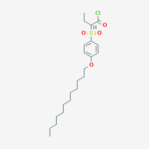 B8595589 2-[(4-Dodecyloxyphenyl)sulfonyl]butanoyl Chloride CAS No. 98121-18-7