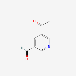 molecular formula C8H7NO2 B8595595 5-Acetylnicotinaldehyde 