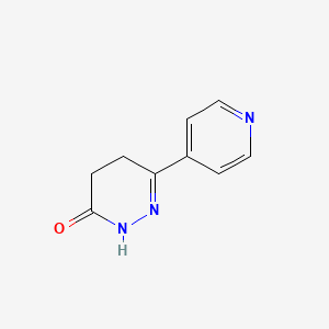 molecular formula C9H9N3O B8595608 6-(Pyridin-4-yl)-4,5-dihydropyridazin-3(2H)-one CAS No. 70670-55-2