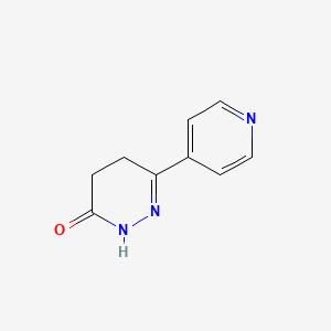 molecular formula C9H9N3O B8595608 4,5-dihydro-6-(4-pyridinyl)-3(2H)-pyridazinone CAS No. 70670-55-2