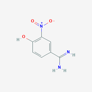 molecular formula C7H7N3O3 B8595619 4-Amidino-2-nitrophenol 