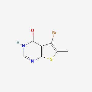 molecular formula C7H5BrN2OS B8595638 5-Bromo-6-methylthieno[2,3-d]pyrimidin-4-ol 