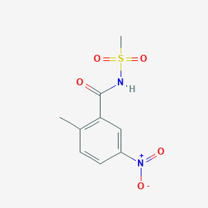 molecular formula C9H10N2O5S B8595670 2-Methyl-1-(methylsulphonylaminocarbonyl)-5-nitrobenzene 