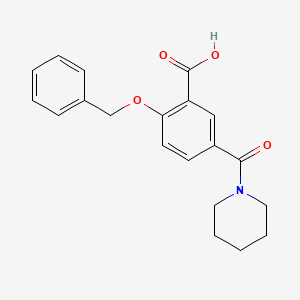 2-[(Phenylmethyl)oxy]-5-(1-piperidinylcarbonyl)benzoic acid
