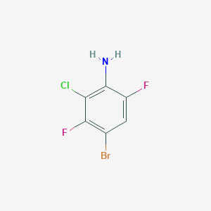 molecular formula C6H3BrClF2N B8595703 4-Bromo-2-chloro-3,6-difluoroaniline 
