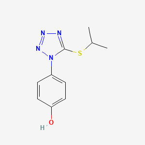 molecular formula C10H12N4OS B8595729 4-(5-Isopropylsulfanyl-tetrazol-1-yl)-phenol 