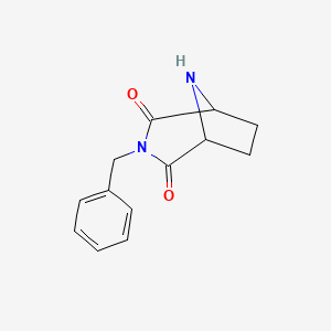 molecular formula C13H14N2O2 B8595762 3-Benzyl-3,8-diazabicyclo[3.2.1]octane-2,4-dione 