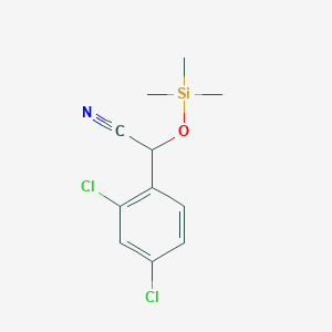 molecular formula C11H13Cl2NOSi B8595785 (2,4-Dichlorophenyl)(trimethylsilyloxy)acetonitrile 