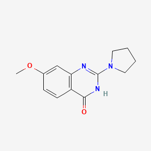 molecular formula C13H15N3O2 B8595796 7-Methoxy-2-(pyrrolidin-1-yl)quinazolin-4-ol 