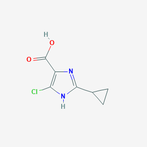 molecular formula C7H7ClN2O2 B8595803 4-chloro-2-cyclopropyl-1H-imidazole-5-carboxylic acid 