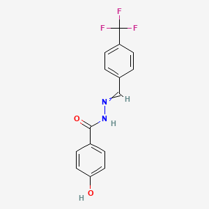 molecular formula C15H11F3N2O2 B8595868 4-Hydroxy-benzoic acid (4-trifluoromethyl-benzylidene)-hydrazide 