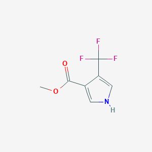 molecular formula C7H6F3NO2 B8595892 Methyl 4-(trifluoromethyl)-1H-pyrrole-3-carboxylate 