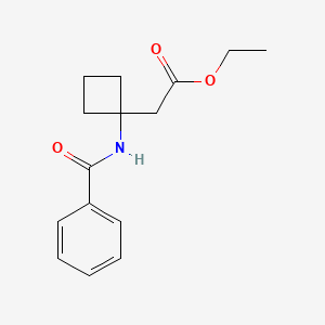 molecular formula C15H19NO3 B8595914 Ethyl[1-(benzoylamino)cyclobutyl]acetate 