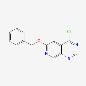 molecular formula C14H10ClN3O B8595921 6-(Benzyloxy)-4-chloropyrido[3,4-d]pyrimidine CAS No. 189681-01-4