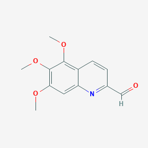 5,6,7-Trimethoxyquinoline-2-carboaldehyde