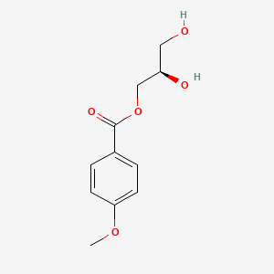 molecular formula C11H14O5 B8595988 (2R)-2,3-Dihydroxypropyl 4-methoxybenzoate CAS No. 72164-71-7