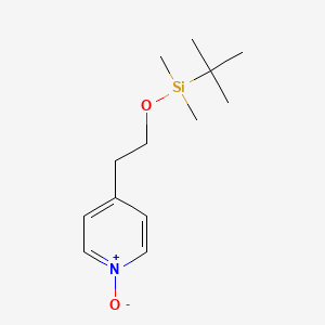 molecular formula C13H23NO2Si B8595993 4-(2-{[tert-Butyl(dimethyl)silyl]oxy}ethyl)-1-oxo-1lambda~5~-pyridine CAS No. 117423-30-0