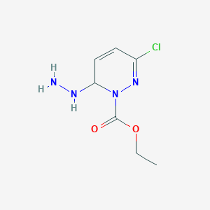 molecular formula C7H11ClN4O2 B8596016 Ethyl 3-chloro-6-hydrazinylpyridazine-1(6H)-carboxylate CAS No. 62082-13-7