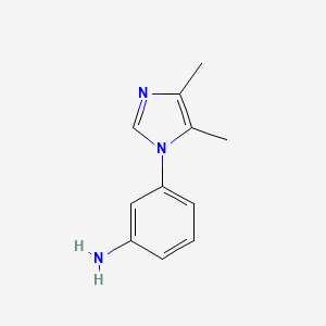 molecular formula C11H13N3 B8596036 3-(4,5-Dimethylimidazol-1-yl)phenylamine 