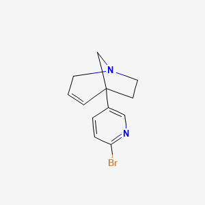 molecular formula C12H13BrN2 B8596042 5-(2-Bromopyrid-5-yl)-1-azabicyclo[3.2.1]oct-3-ene CAS No. 557092-90-7