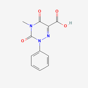 molecular formula C11H9N3O4 B8596055 2-Phenyl-4-methyl-3,5-dioxo-2,3,4,5-tetrahydro-1,2,4-triazine-6-carboxylic acid 