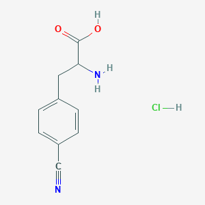 molecular formula C10H11ClN2O2 B8596059 (2S)-2-amino-3-(4-cyanophenyl)propanoic acid;hydrochloride 