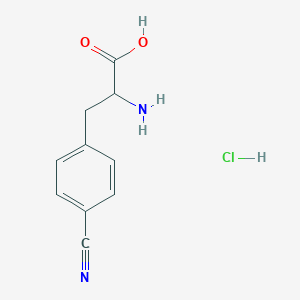 molecular formula C10H11ClN2O2 B8596059 (2S)-2-Amino-3-(4-cyanophenyl)propanoic acid hydrochloride 