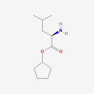 molecular formula C11H21NO2 B8596076 D-Leucine cyclopentyl ester 