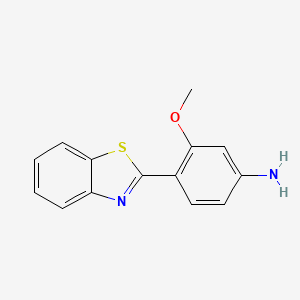 molecular formula C14H12N2OS B8596083 4-(1,3-Benzothiazol-2-yl)-3-methoxyaniline CAS No. 920520-29-2