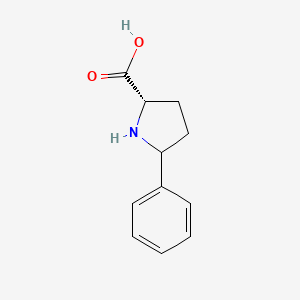 molecular formula C11H13NO2 B8596098 5-Phenylproline 