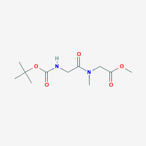 molecular formula C11H20N2O5 B8596113 Methyl N-((tert-butoxycarbonyl)glycyl)-N-methylglycinate 