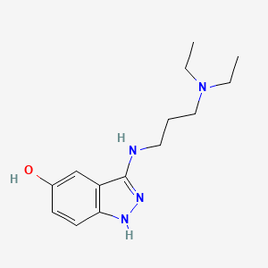 molecular formula C14H22N4O B8596147 3-{[3-(Diethylamino)propyl]amino}-1H-indazol-5-OL CAS No. 89443-50-5