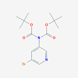 molecular formula C15H21BrN2O4 B8596157 3-[Bis[[(1,1-dimethylethyl)oxy]carbonyl]amino]-5-bromo-pyridine 