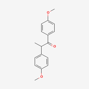 molecular formula C17H18O3 B8596183 1-Propanone, 1,2-bis(4-methoxyphenyl)- CAS No. 35258-41-4