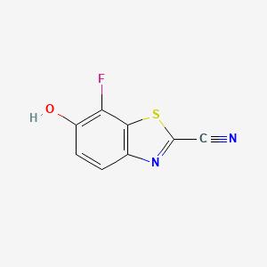 molecular formula C8H3FN2OS B8596193 2-Cyano-7-fluoro-6-hydroxybenzothiazole 
