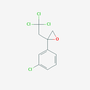 molecular formula C10H8Cl4O B8596225 2-(3-Chlorophenyl)-2-(2,2,2-trichloroethyl)oxirane CAS No. 58993-29-6