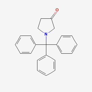 molecular formula C23H21NO B8596431 1-Tritylpyrrolidin-3-one 