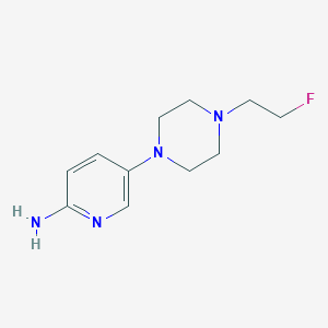molecular formula C11H17FN4 B8596439 5-(4-(2-Fluoroethyl)piperazin-1-yl)pyridin-2-amine 