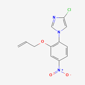 molecular formula C12H10ClN3O3 B8596464 1-(2-(allyloxy)-4-nitrophenyl)-4-chloro-1H-imidazole 