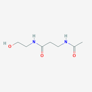 molecular formula C7H14N2O3 B8596467 3-acetamido-N-(2-hydroxyethyl)propanamide 