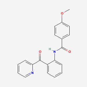 molecular formula C20H16N2O3 B8596479 4-Methoxy-N-[2-(pyridine-2-carbonyl)phenyl]benzamide CAS No. 58754-26-0