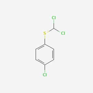 molecular formula C7H5Cl3S B8596490 1-Chloro-4-[(dichloromethyl)sulfanyl]benzene CAS No. 36160-36-8