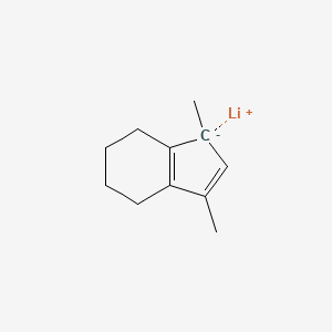 molecular formula C11H15Li B8596504 Lithium 1,3-dimethyl-4,5,6,7-tetrahydro-1H-inden-1-ide CAS No. 148893-04-3
