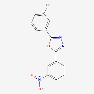 molecular formula C14H8ClN3O3 B8596522 [2-(3-Chlorophenyl)-1,3,4-oxadiazol-5-yl]-3-nitrobenzene 