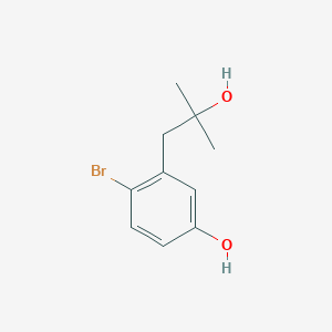 molecular formula C10H13BrO2 B8596562 4-Bromo-3-(2-hydroxy-2-methylpropyl)phenol 